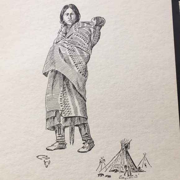 C.M. Russell Reproductions of Original Sketches - Picture 5 of 8